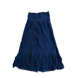 Womens Abercrombie & Fitch Vintage Y2K Blue Tube Strapless Babydoll Sun Dress M